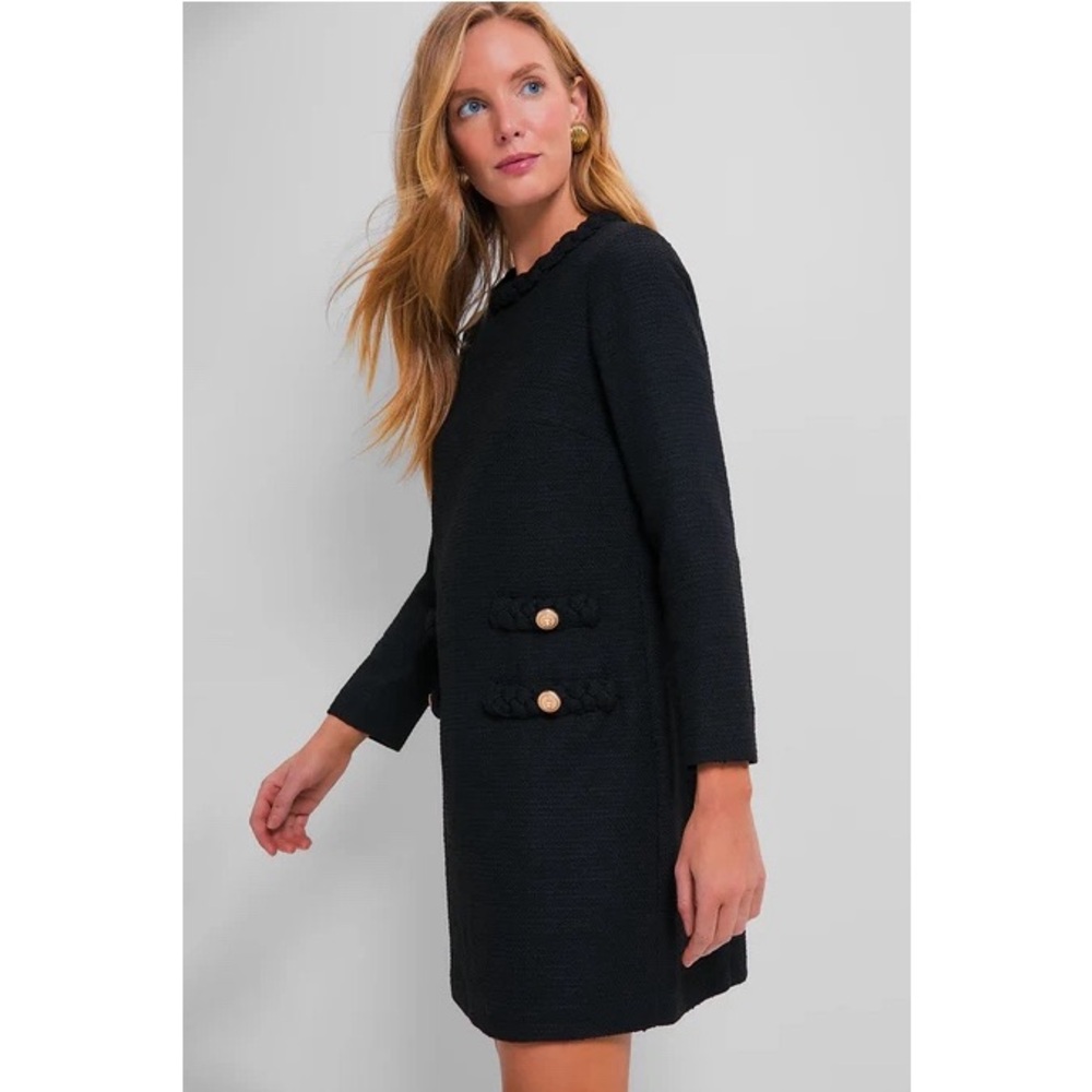 TUCKERNUCK
Black Tweed Long Sleeve Jackie Dress - Picture 3 of 13